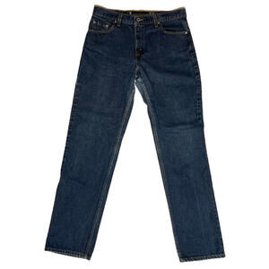 Vtg Levis Silver Tab Jeans Womens 13 Jr L Relaxed Guys Fit Dark Wash 90s 33x33